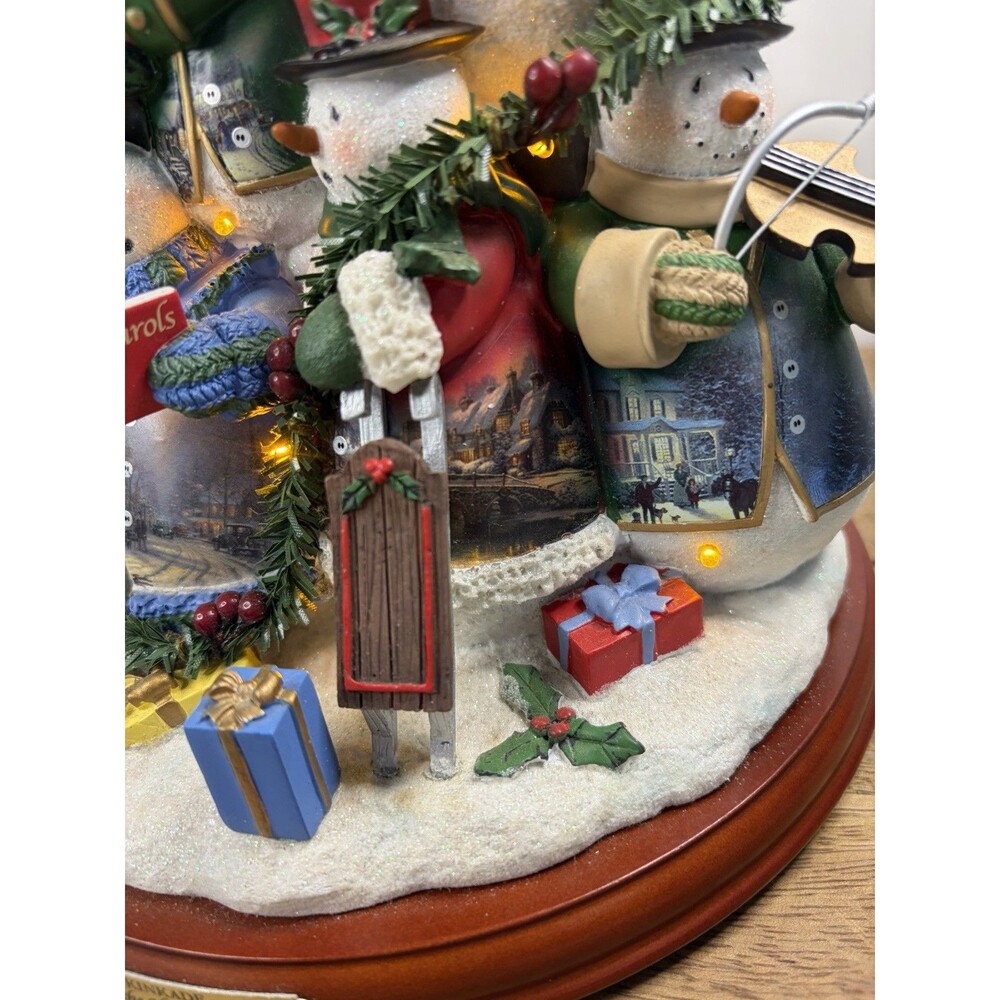 Thomas Kinkade 2009 Bradford Exchange Home For The Holiday Snowman Tree #A0796 - Picture 5 of 16